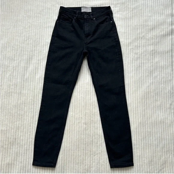 Everlane The Authentic Stretch High-Rise Skinny Jeans, Size 24 Ankle, Black - Picture 3 of 12